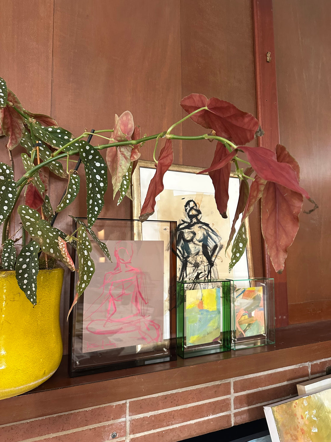 Framed figure in acrylic frame