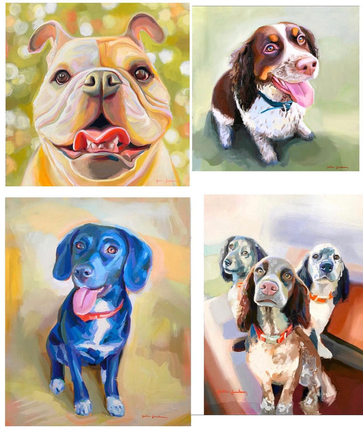 Katie Jacobson Art Dog Painting Collage