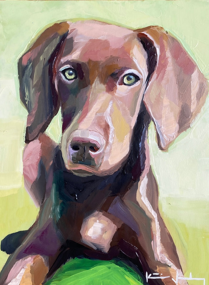 Katie Jacobson Art Brown Dog Painting