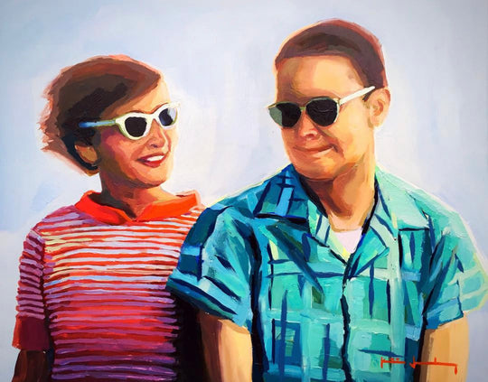 Katie Jacobson Art Man and Woman in Sunglasses Painting